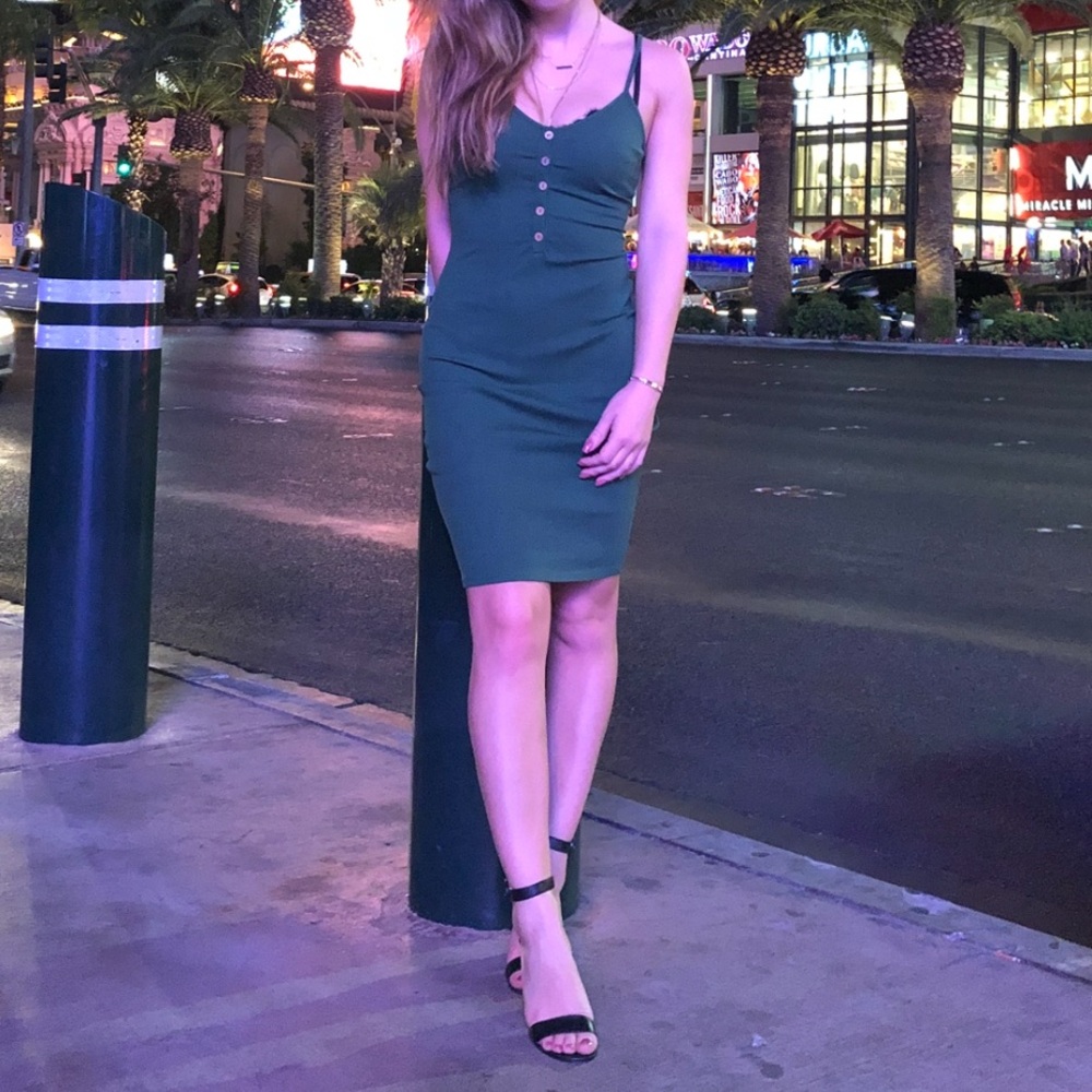 Chic Teal Midi Dress